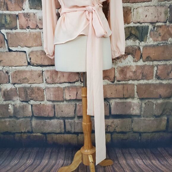 CHELSEA28 wrap top pink wood XS NWT - Picture 3 of 8
